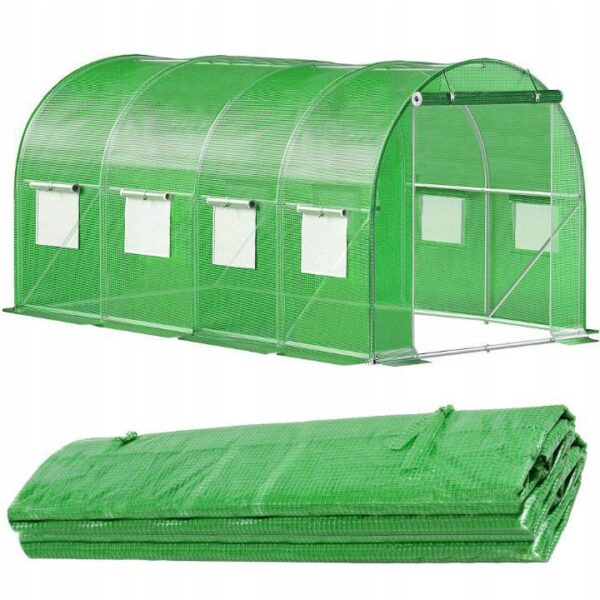 tunel foliowy ogrodowy szklarnia 4,5x2x2m folia 9m² foliak uv 4 premium